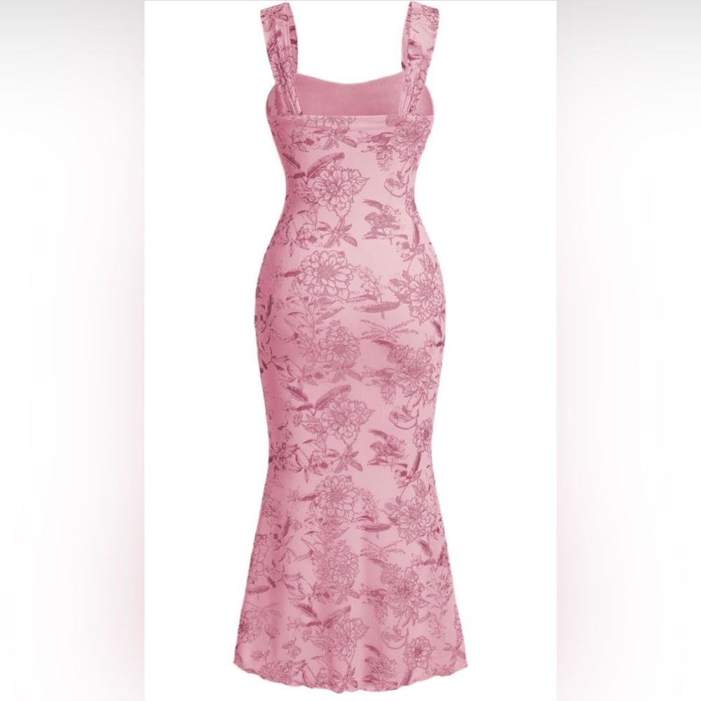 Floral Pink Bodycon Dress